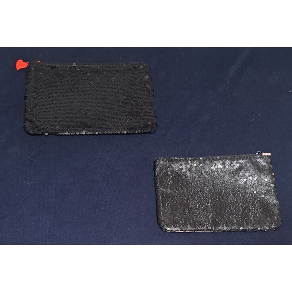 Ipsy Betty Boop Small/Medium Sequin Empty Cosmetic Makeup Zippered Bags Set of 2 - Picture 2 of 9